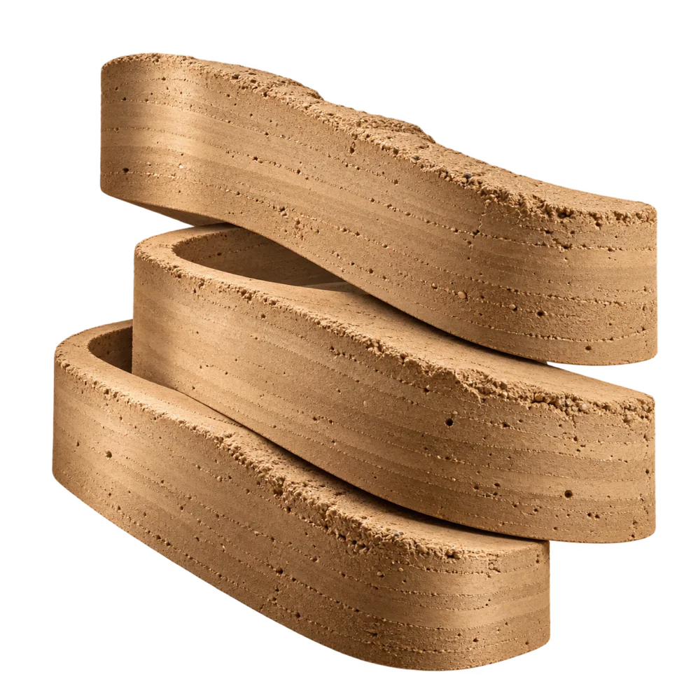 A sculpted study in mudbrick